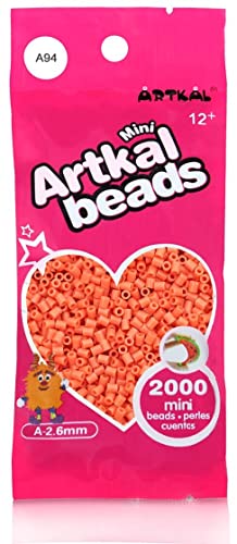 ARTKAL® Mini A Soft 2,6 mm Bügelperlen Beads / 2000 Stück / A94 Salmon Steckperlen von ARTKAL