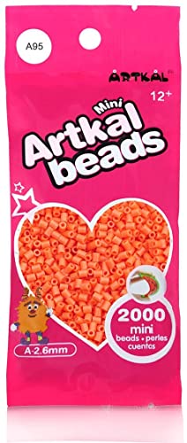 ARTKAL® Mini A Soft 2,6 mm Bügelperlen Beads / 2000 Stück / A95 APRICOT Steckperlen von ARTKAL