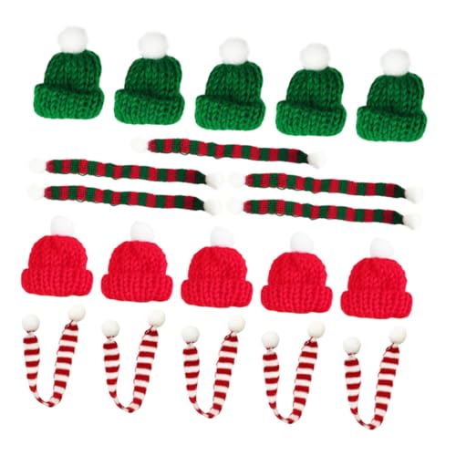 ARTSEWPLY 20 Stück Teiliges Weihnachtsmützen und Schals Handgestrickte Deko in Rot und Grün für Weihnachtsbaum Flaschen DIY Bastelprojekte Festliche Tisch und Partydekoration ARTSEWPLY 20 Stück Teiliges Weihnachtsmützen und Schals Handgestrickte Deko in Rot und Grün für Weihnachtsbaum Flaschen DIY Bastelprojekte Festliche Tisch und Partydekoration von ARTSEWPLY