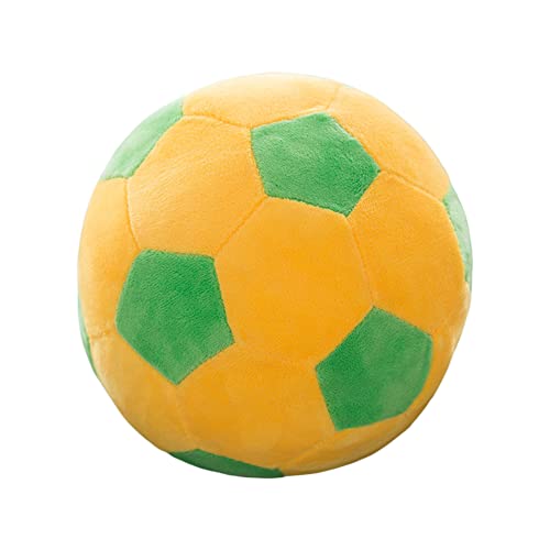 ARTSIM Fußball Plüschtier Spielzeug, Stoffball Fußball Weich Sportball Flauschig Gefüllte Fußballkissen PP Baumwolle Softball Fußball, Sport Spielzeug Geschenk für Kinder (Gelb,22 cm) von ARTSIM