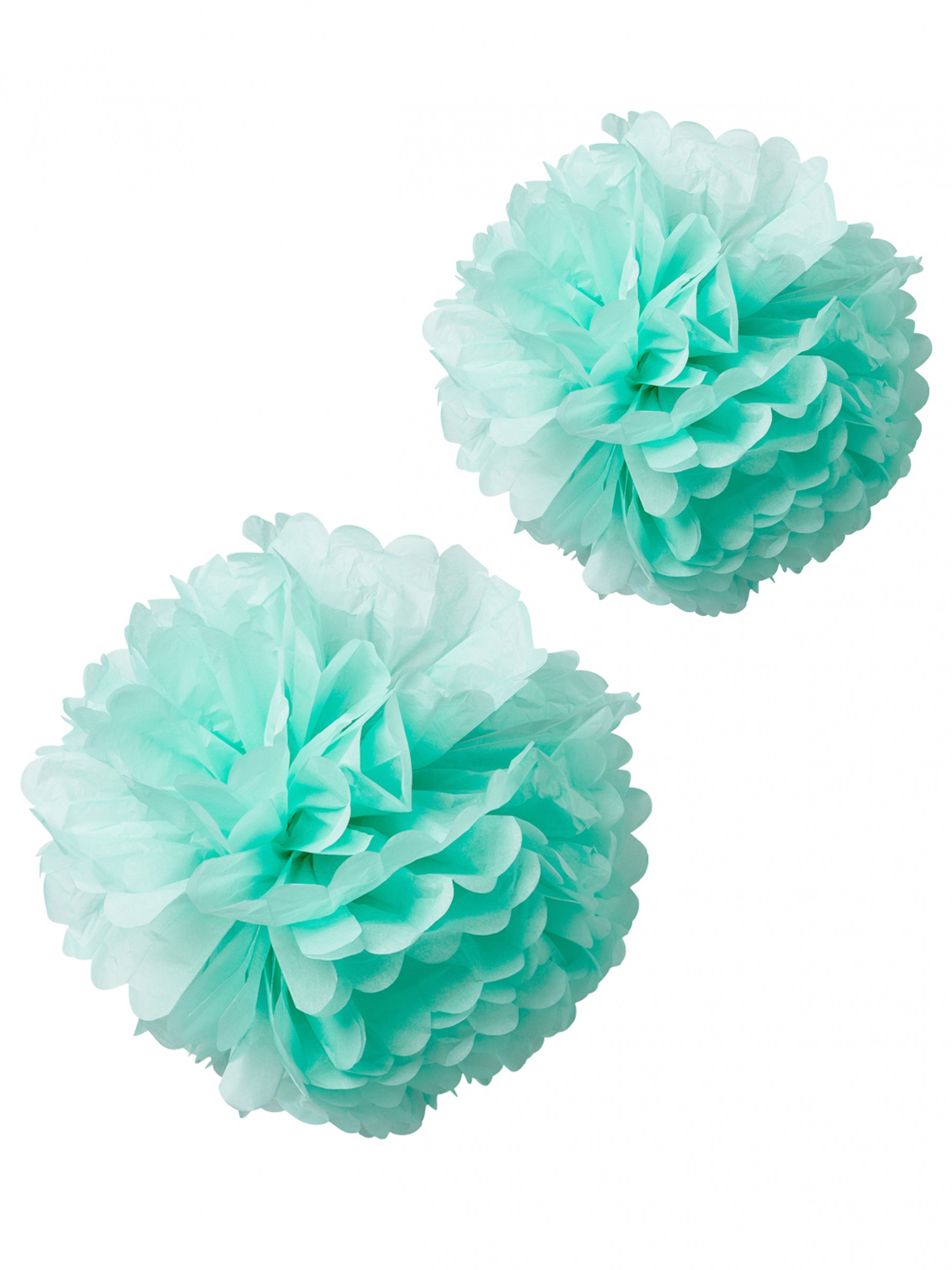 Papier-Pompon Oster-Deko mintgrün türkis 25 cm von ARTYFETES