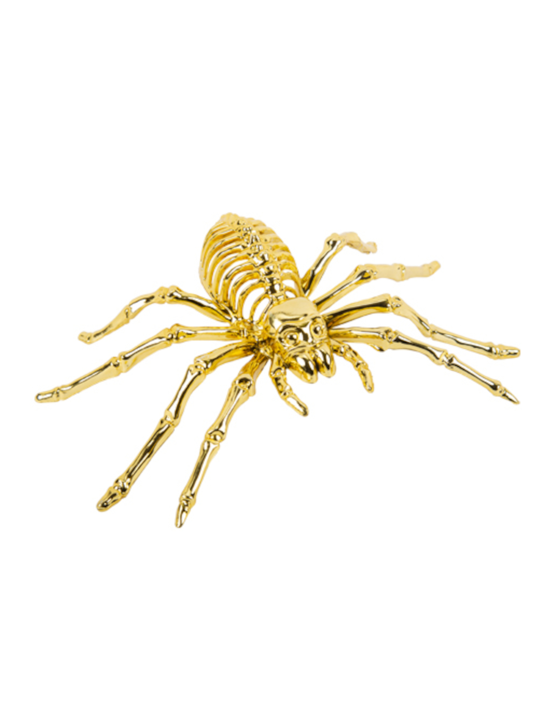 Skelettspinne Halloweendeko gold 12,5 x 20,5 cm von ARTYFETES