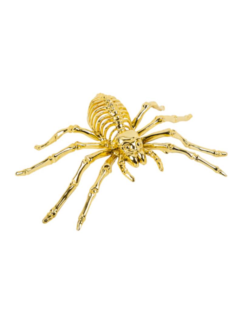 Skelettspinne Halloweendeko gold 12,5 x 20,5 cm von ARTYFETES