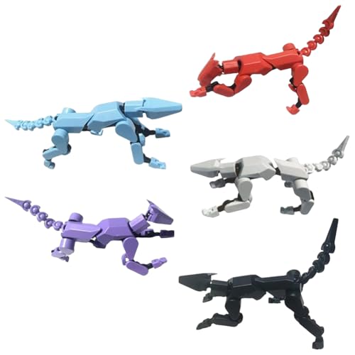 ARVALOLET 5 Stück 13 Roboterhund Actionfigur Dummy Hund Stressabbau Hundefiguren Spielzeug Geschenk for Sammler Desktop-Dekorationen von ARVALOLET