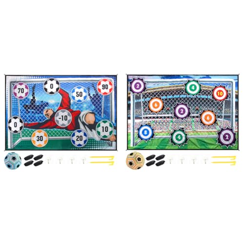 ARVALOLET Fußball-Spielset, 100 cm Spielmatte mit selbstklebenden Bällen, Geburtstage und Weihnachten von ARVALOLET