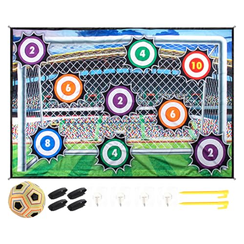 ARVALOLET Fußball-Spielset, 100 cm Spielmatte mit selbstklebenden Bällen, Geburtstage und Weihnachten von ARVALOLET