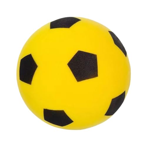 ARVALOLET Leiser und weicher Indoor-Fußball zum Jonglieren, leiser Fußball – Fußball, geräuschloser Schaumstoff-Fußball, 21 cm, gedämpfter Hüpfball, bequemer Air-Bounce-Fußball für Kinder von ARVALOLET