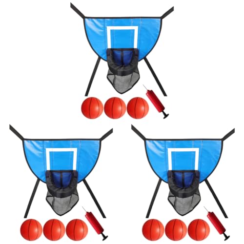 ARVALOLET Trampolin-Basketballkorb-Set für Kinder, inkl. Pumpe & Miniball, Spiel & Spaß für alle Altersgruppen von ARVALOLET