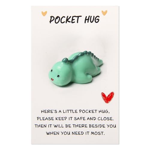 ARVOV Pocket Penguin Hug, Pinguin Geschenk, Pinguine Kleine Umarmung, Ermutigende Geschenke, Trost Geschenke, Get Well Soon Gift, Mini Pinguin Spielzeug Dekoration (Dinosaurier) von ARVOV