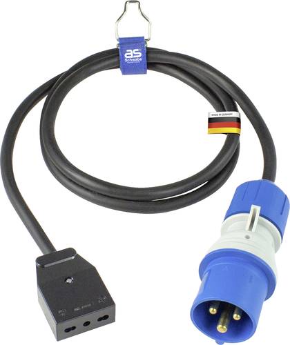 AS Schwabe 360488 Strom Adapterkabel 16A Schwarz 1.5m H07RN-F 3G 2,5mm² von AS Schwabe