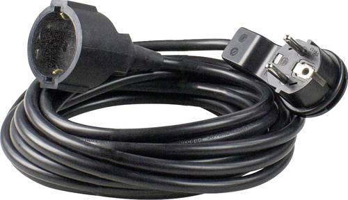 AS Schwabe 50522 Strom Verlängerungskabel Schwarz 5m H05VV-F 3G 1,5mm² von AS Schwabe