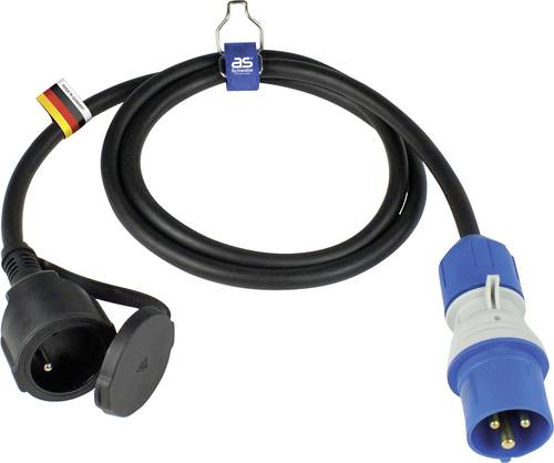 AS Schwabe 861408 Strom Adapterkabel 16A Schwarz 1.5m H07RN-F 3G 2,5mm² von AS Schwabe