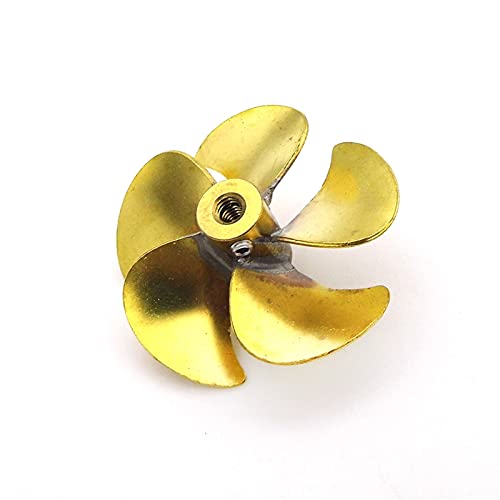 ASDGH Modellschiffpropeller, Propeller Metall 42mm M4 5-Blatt Kupfer Prop, for RC Boot Zerstörer Fregatte Skala Marine Schlepper Fischerboot (Color : 1PC Right Hand) von ASDGH