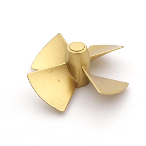 ASDGH Modellschiffpropeller, RC Boot Metall Propeller 4-Blatt M4 30-50mm Unterwasserpropeller, for RC Boat Scale Tug Fishing Marine Bootsmodell (Color : 1PC D30mm Left Hand) von ASDGH