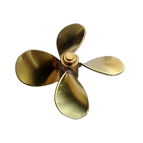 ASDGH Modellschiffpropeller, RC Marine Messing Propeller Durchmesser 50mm 4 Klingen Paddel Positive/Reverse M4 Welle Propeller Requisiten, for RC Simulation Boot Teile (Color : 1pc Positive) von ASDGH