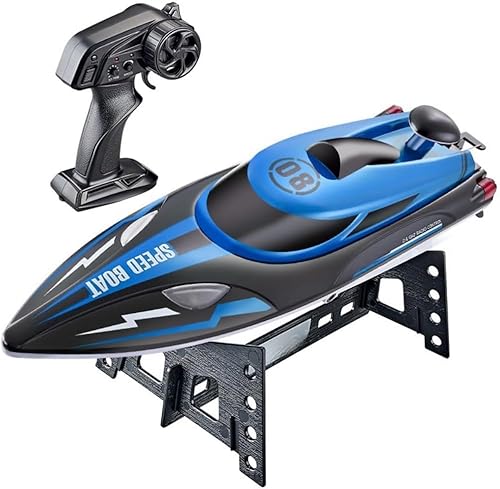 ASEDRFY mclxtoys Barco RC, Barco de Juguete lancha rápida Con Control Remoto de Alta Velocidad 2,4G Con UNA Velocidad de 25 km, Barco Con Control Remoto de Agua para niños, Con batería. ASEDRFY mclxtoys Barco RC, Barco de Juguete lancha rápida Con Control Remoto de Alta Velocidad 2,4G Con UNA Velocidad de 25 km, Barco Con Control Remoto de Agua para niños, Con batería. von ASEDRFY