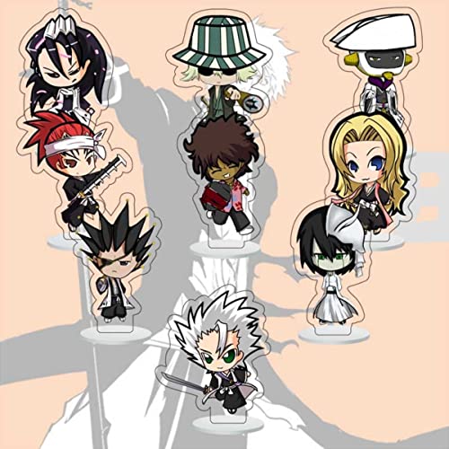 Bleach Anime-Figur, 9-teilig, Ständer, Spielfigur, Acryl, Peripherieornamente, Sammlungen, Cosplay (Stil 4) von ASEDVG