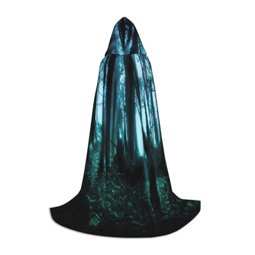 ASEELO Kapuzenumhang für Teenager Geist versteckt hinter den Bäumen Halloween Kapuzenumhang Umhang Cosplay Verkleidung Kostüm für Halloween Weihnachten Kostüm Party M von ASEELO