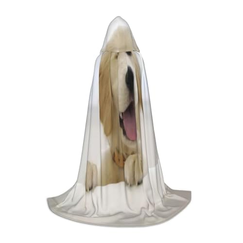 ASEELO Kapuzenumhang für Teenager Golden Retriever Halloween Kapuzenumhang Umhang Cosplay Verkleidung Kostüm für Halloween Weihnachten Kostüm Party M von ASEELO