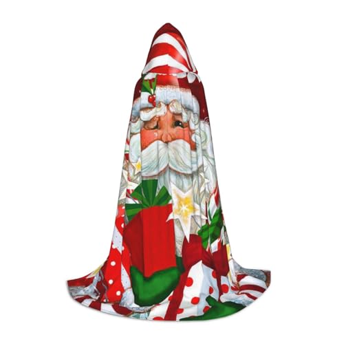 ASEELO Kapuzenumhang für Teenager Weihnachtsmann Halloween Kapuzenumhang Umhang Cosplay Verkleidung Kostüm für Halloween Weihnachten Kostüm Party S von ASEELO