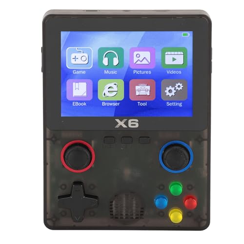 Handheld Spielkonsole, 3,5 Zoll IPS Bildschirm Retro Video Konsole, Retro Spiele Konsolen Classic Emulator mit Dual 3D Rocker, Unterstützt 11 Emulator Spiele (4) von ASHATA