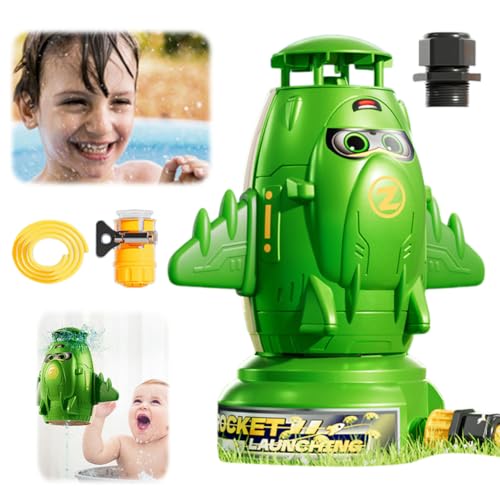 ASIEIT Sprinkler-Raketenwerfer, Wasserraketensprinkler für Kinder, Sommer-Hinterhof-Wasserspielspielzeug, Raketensprinkler für Kinder im Alter von 4–8 Jahren, Geburtstagsgeschenk für Jungen von ASIEIT