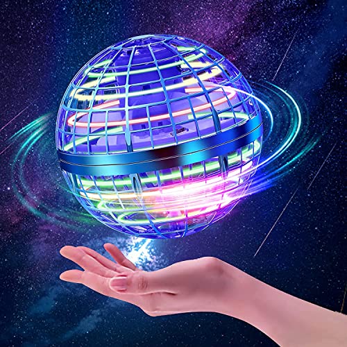 ASORT Hover Fliegender Ball,Magic Spinner Ball RGB Licht Hover Ball Mini Drohne Für Kinder Spielzeug, Flying Orb Hoverball Nova Geschenke Für Jungen Mädchen Indoor Outdoor Pro (Blua) von ASORT