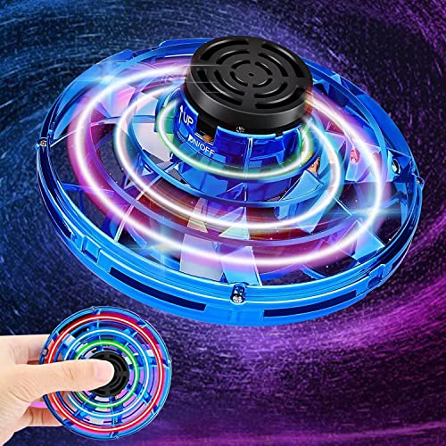 Flying Spinner Toys, Hand Controlled Mini Drohne, 360 Grad drehbarer Fly UFO Spin Ravvisa Drohne, Flying Space Toys Geschenk Für Kinder Erwachsene Outdoor Indoor (blau) von ASORT