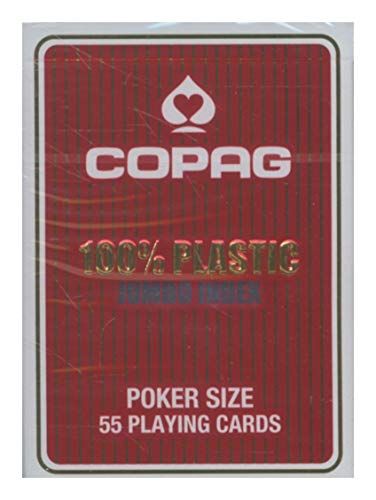 ASS Altenburger 22540037 - Plastic Poker groß, 63 x 88 mm rot von ASS