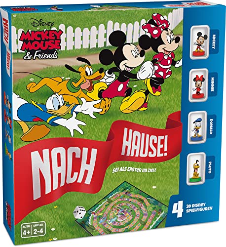 ASS Altenburger 22501061 Maus Mickey Mouse & Friends-Nach Hause-Das Würfelspiel um den Wettlauf zum Ziel mit Micky, Minnie, Donald und Pluto als detailgetreuen 3D Disney Spielfiguren von ASS Altenburger