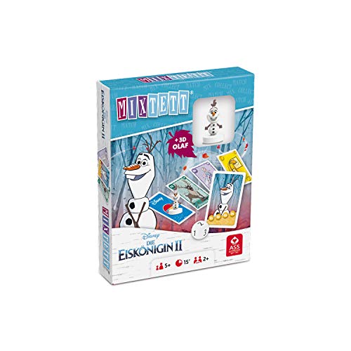 ASS Altenburger 22522243 Disney Die Eiskönigin 2 Kartenspiel mit Spielfigur, Mixtett-Olaf von ASS Altenburger