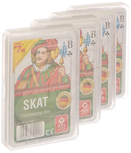 ASS Altenburger 22570001 Skat französisches Bild Spielekarten, Bunt, 59 x 91 mm, 4er Pack von ASS