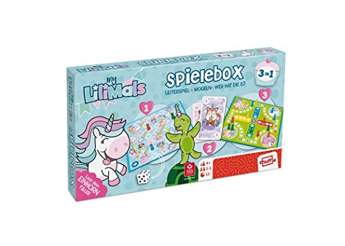 ASS Altenburger 22577452 myLilimals - Spielebox mit Würfelspielen und Kartenspielen rund um Einhorn, Lama, Flamingo und vielen mehr von ASS Altenburger