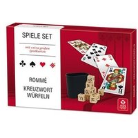 ASS 22570305 Spieleset - Rommé / Kreuzwortwürfeln mit extra großen Karten von ASS