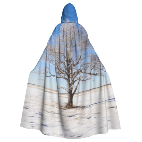 ASSORT Blue Sky Winterbaum Uni Erwachsene Umhang Kapuzenumhang Hexe Robe für Halloween, Cosplay und Vampirparty von ASSORT