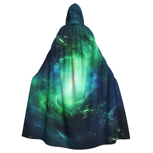 ASSORT Galaxy Green Uni Erwachsene Umhang Kapuzenumhang Hexe Robe für Halloween, Cosplay und Vampirparty von ASSORT