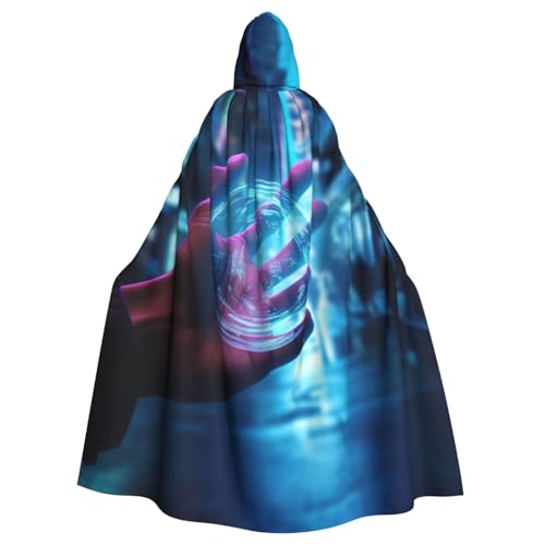 ASSORT Neon HD Hand Uni Erwachsene Umhang Kapuzenumhang Hexe Robe für Halloween, Cosplay und Vampirparty von ASSORT