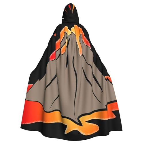 ASSORT Volcano Uni Erwachsene Umhang Kapuzenumhang Hexe Robe für Halloween, Cosplay und Vampir Party von ASSORT