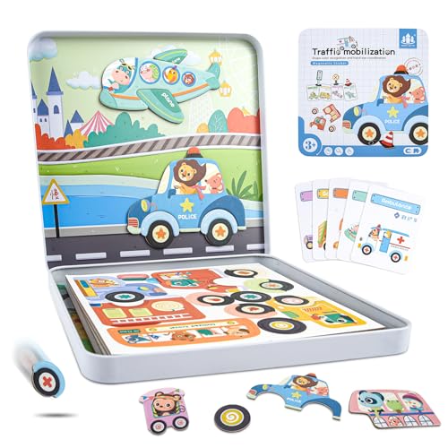 ASTARON Magnetspiel Magnetische Puzzle für Kleinkinder, Pädagogisches Reisespiel Auto-Flugzeug Aktivitäten für Kinder, Kinder ab 3 ASTARON Magnetspiel Magnetische Puzzle für Kleinkinder, Pädagogisches Reisespiel Auto-Flugzeug Aktivitäten für Kinder, Kinder ab 3 von ASTARON