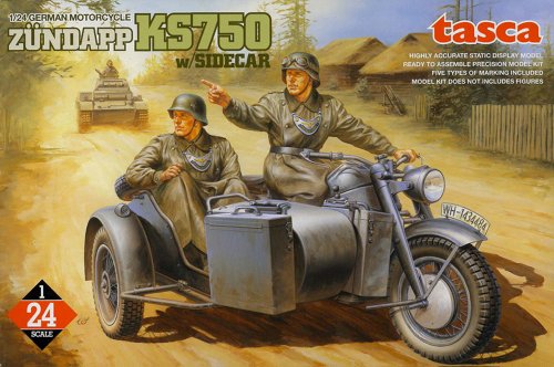 Asuka TAS24004 - 1/24 German Motorcycle Zündapp KS750 with Sidecar von ASUKA