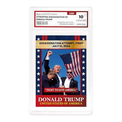 Trump Sammelkarte - Assasination Attempt- Gem 10 abgestuft - Trump-Sammelkarte - Trump-Geschenke - Trump 2024 - Make America Great Again von ASVP Shop