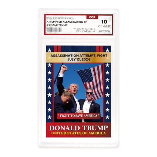 Trump Sammelkarte - Assasination Attempt- Gem 10 abgestuft - Trump-Sammelkarte - Trump-Geschenke - Trump 2024 - Make America Great Again Trump Sammelkarte - Assasination Attempt- Gem 10 abgestuft - Trump-Sammelkarte - Trump-Geschenke - Trump 2024 - Make America Great Again von ASVP Shop