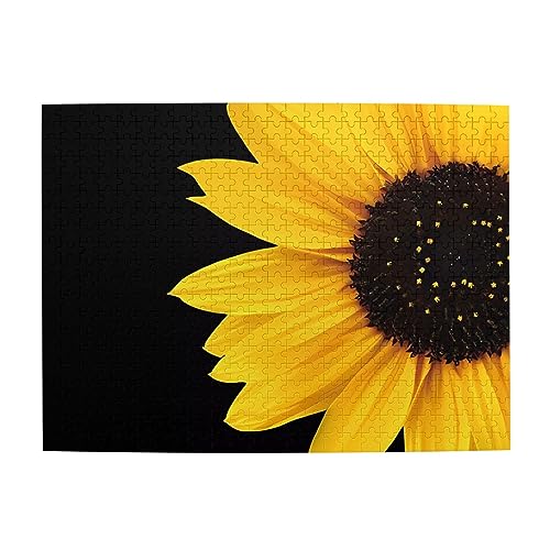 Blume Sonnenblume Druck Puzzle Personalisierte Puzzle Holzpuzzle Lustiges Puzzle 500 Teile für Erwachsene Geburtstag von ASmeir