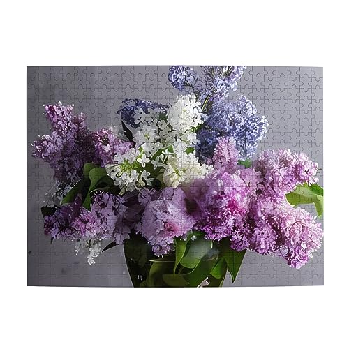 Blumen Druck Jigsaw Personalisierte Puzzle Holzpuzzle Lustiges Puzzle 500 Teile für Erwachsene Geburtstag von ASmeir