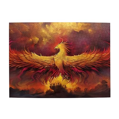 Fantasy Phoenix Print Jigsaw Personalisierte Puzzle Holzpuzzle Lustiges Puzzle 500 Teile für Erwachsene Geburtstag von ASmeir