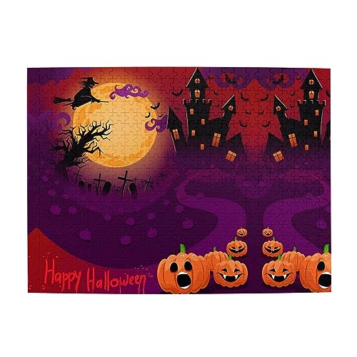 Happy Halloween Print Jigsaw Personalisierte Puzzle Holzpuzzle Lustiges Puzzle 500 Teile für Erwachsene Geburtstag von ASmeir