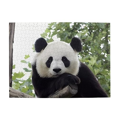 Lovely Panda Print Jigsaw Personalisierte Puzzle Holzpuzzle Lustiges Puzzle 500 Teile für Erwachsene Geburtstag von ASmeir