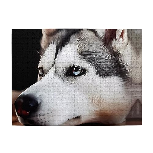 Niedlicher Hund Druck Jigsaw Personalisierte Puzzle Holzpuzzle Lustiges Puzzle 500 Teile für Erwachsene Geburtstag von ASmeir