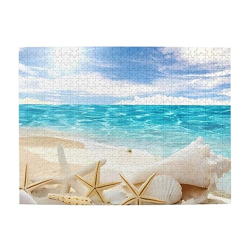 Ocean Beach Print Jigsaw Personalisierte Puzzle Holzpuzzle Lustiges Puzzle 500 Teile für Erwachsene Geburtstag von ASmeir