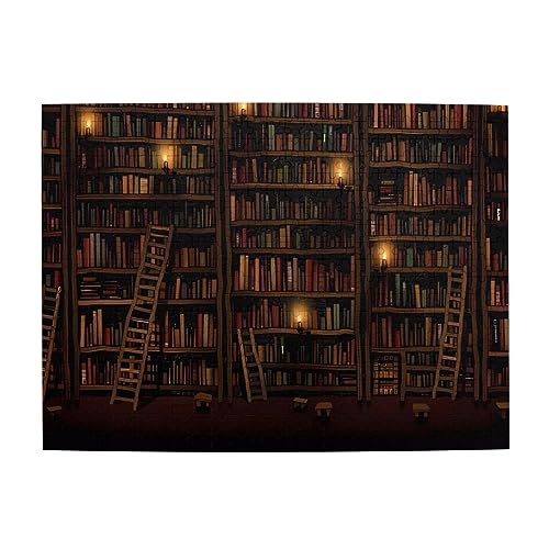 Raumbibliothek Druck Puzzle Personalisierte Puzzle Holzpuzzle Lustiges Puzzle 500 Teile für Erwachsene Geburtstag von ASmeir